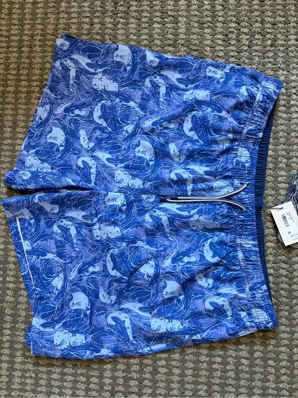 Peter Millar Blue Abstract Wave Swim Trunks NWT MENS XL